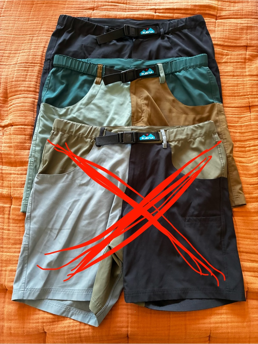 2 - Kavu Chilli H2O Mens Shorts. Size Large.